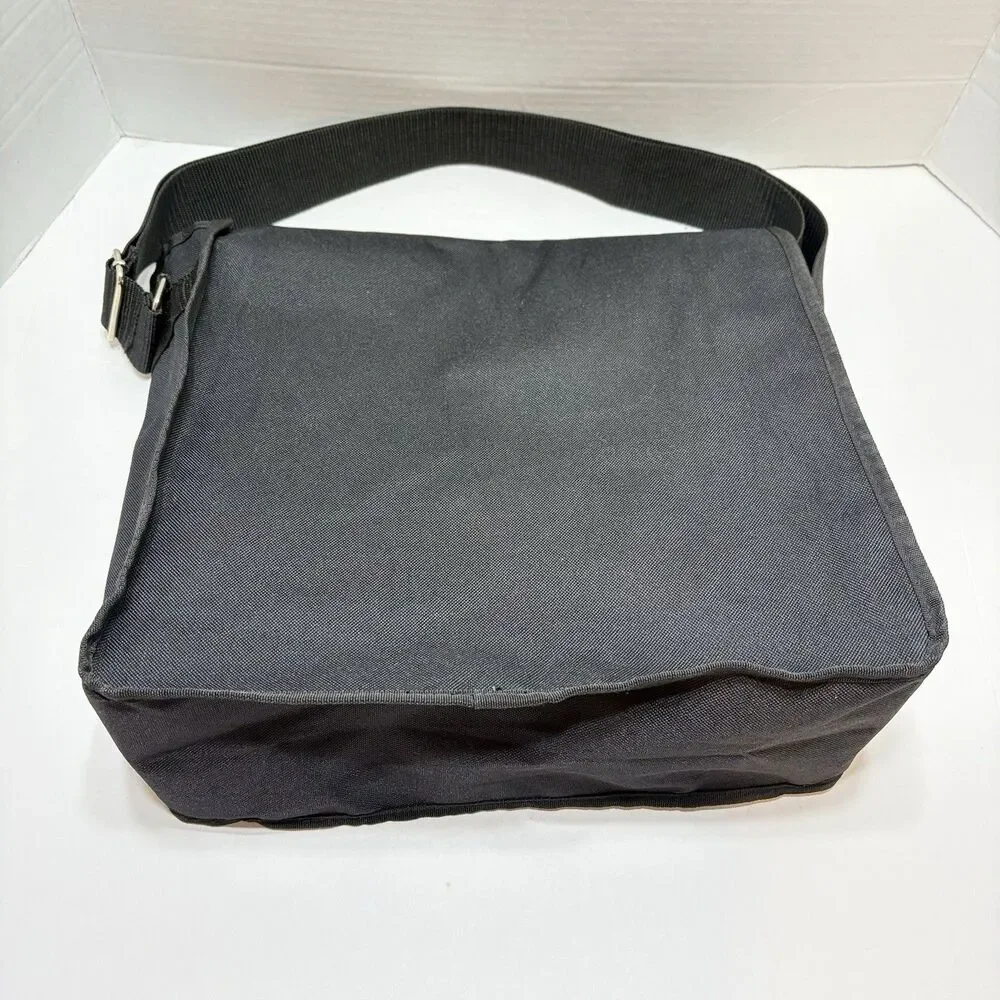 Polo Jeans Company Ralph Lauren Messenger Bag 90s Black Canvas Shoulder Vintage